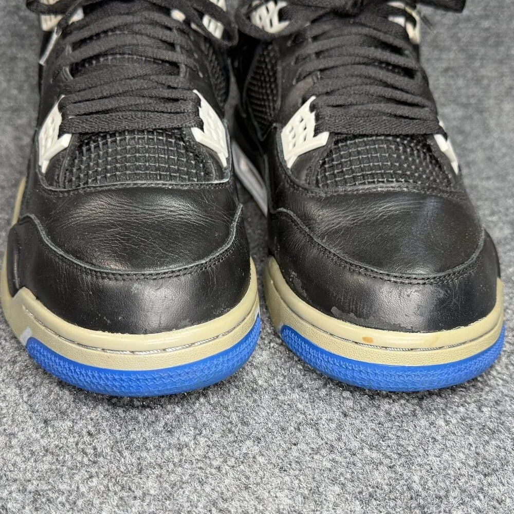 Jordan 4 Retro Shoes Men's 13 Motorsports Alternate Black Blue Athletic Sneakers